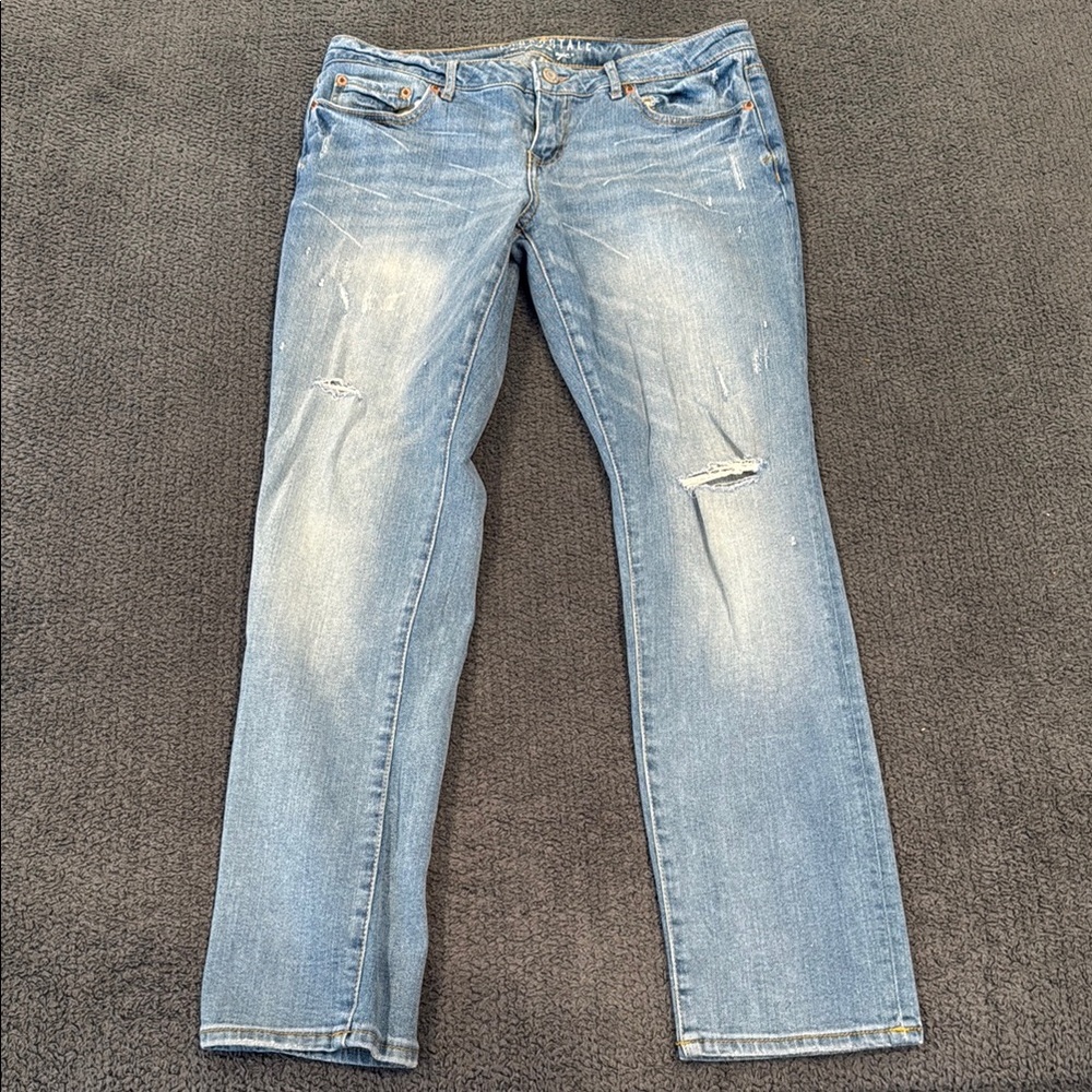 Aeropostale Blue Skinny Jeans with Vintage Wash